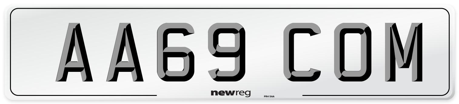 AA69 COM Number Plate from New Reg